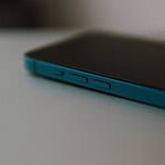a blue cell phone