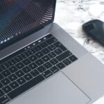 grey laptop computer