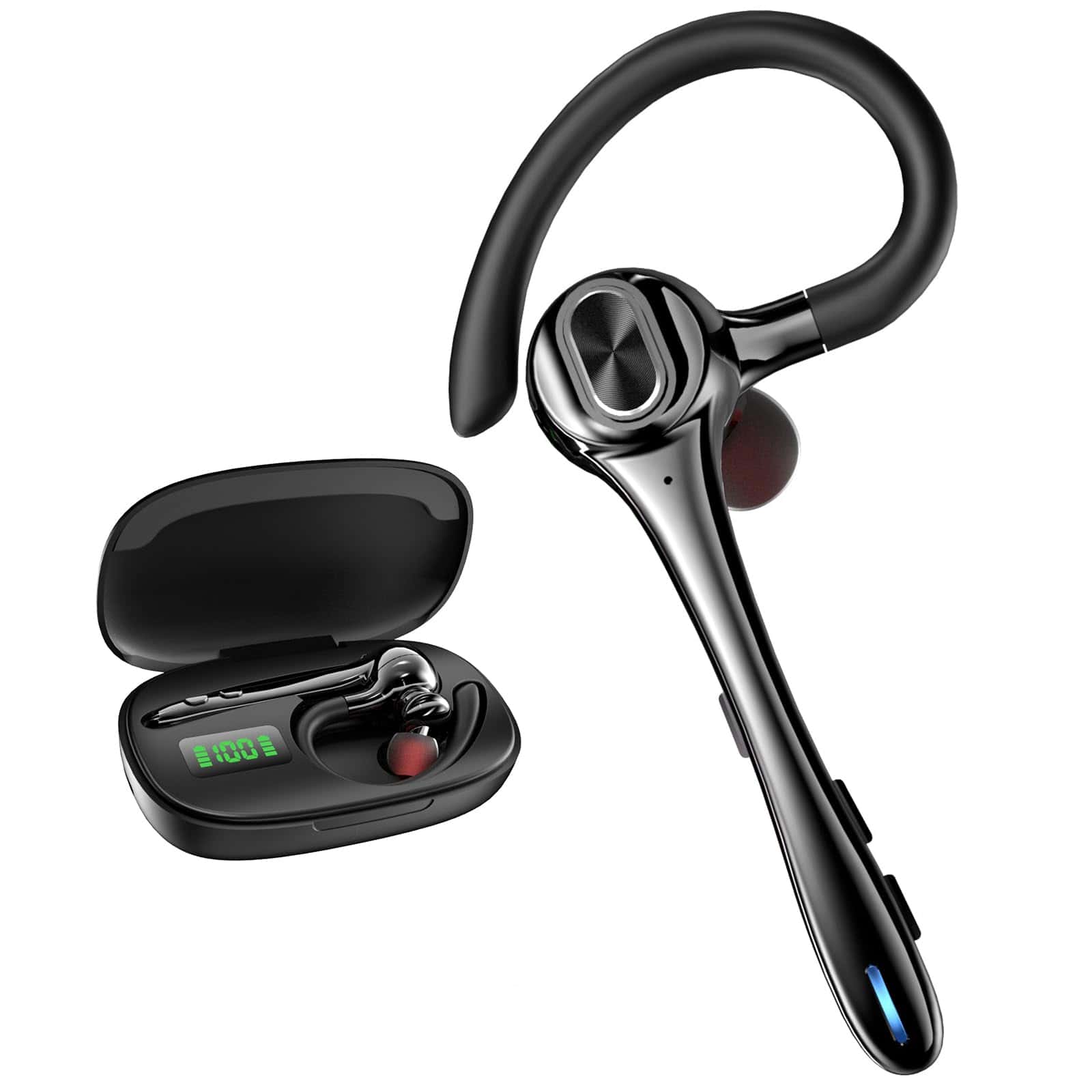 thumbnail interactive-video image 1 of Shokz OpenComm2 Bone Conduction Stereo Bluetooth Headset 2025 Upgrade Black C120 AN BK US   Best Buy 1 of 9