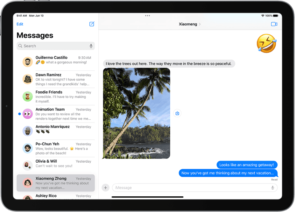 iMessage on iPad