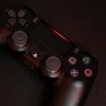 black sony ps 4 game controller