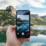 person holding phone