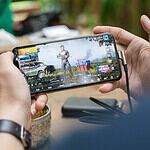 person playing PUBG mobile