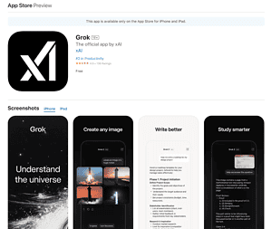 Elon Musk's xAI Unveils Grok Chatbot Application Exclusively for iPhone