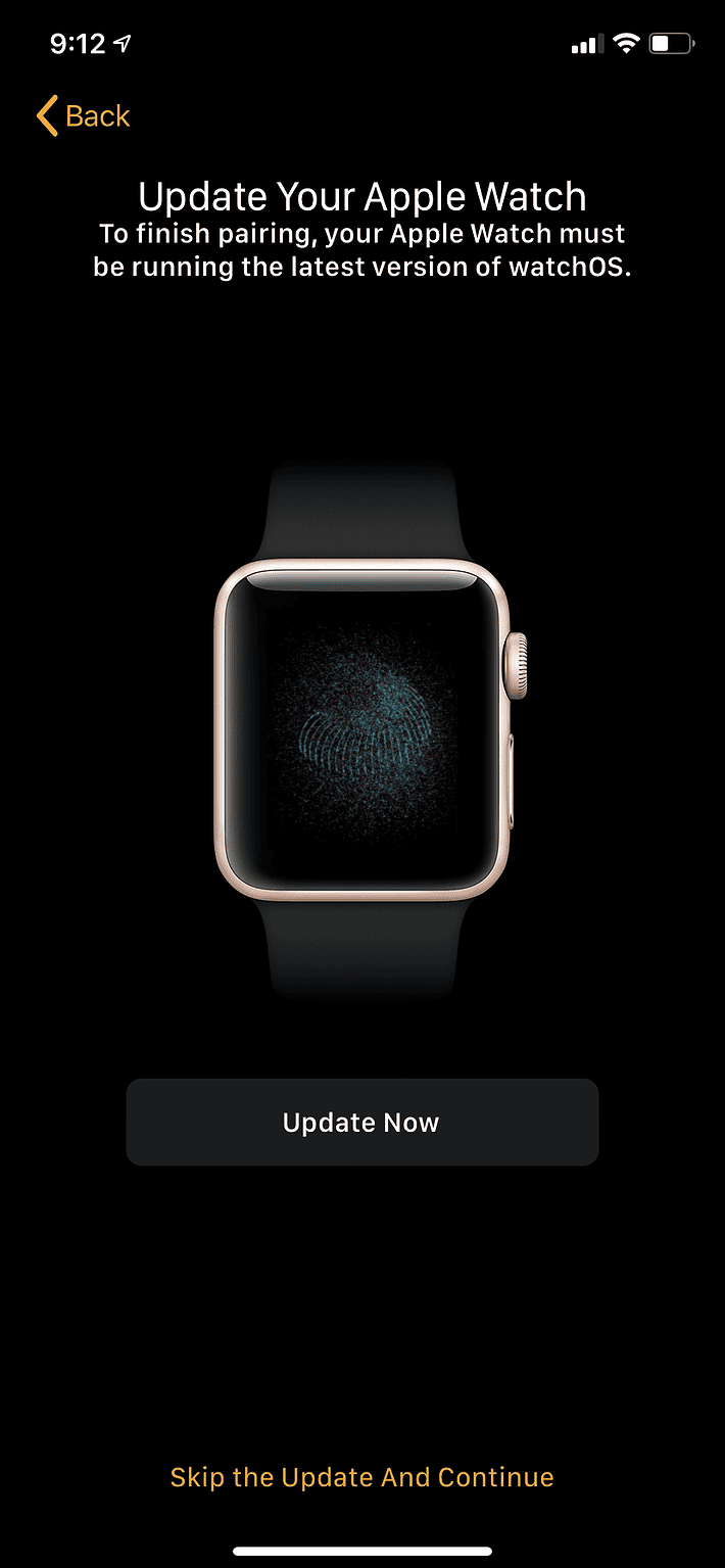 new iphone can t connect to existing apple watch