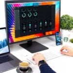 flat screen computer monitor displaying internet speed