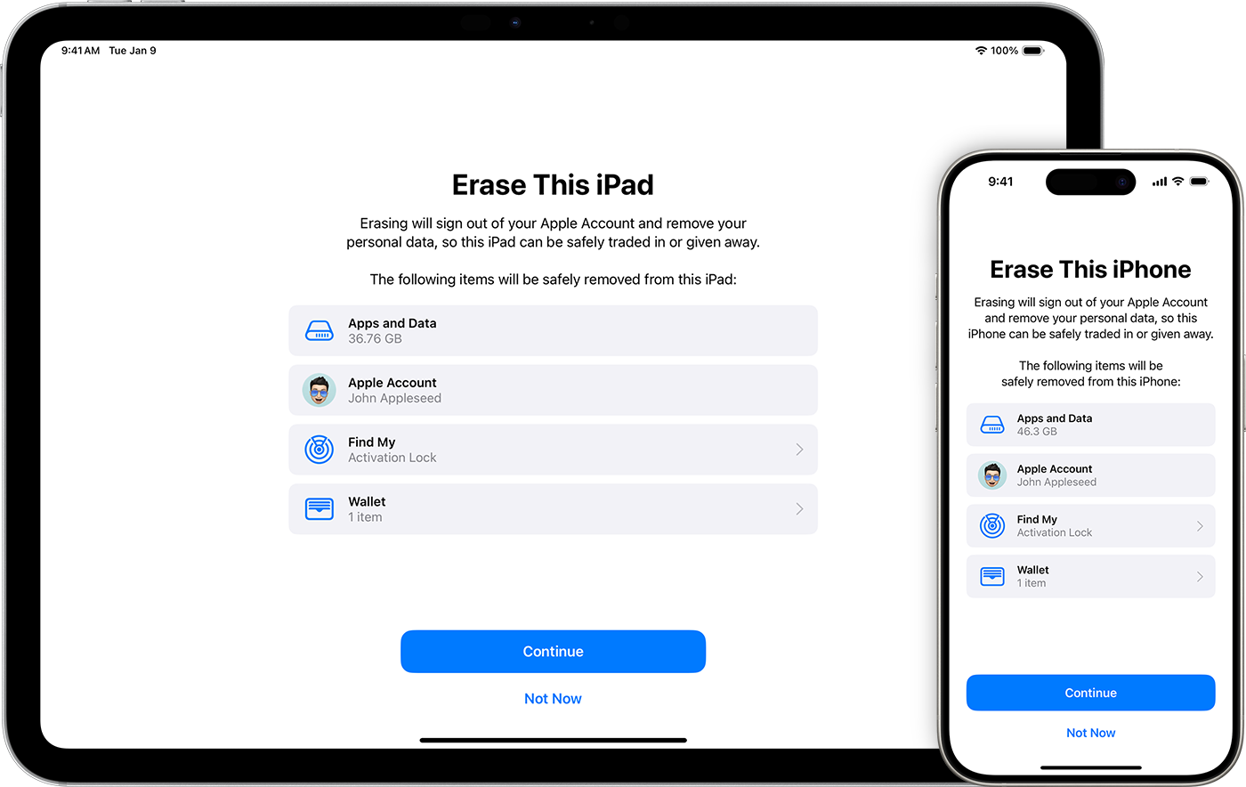iPad Factory Reset