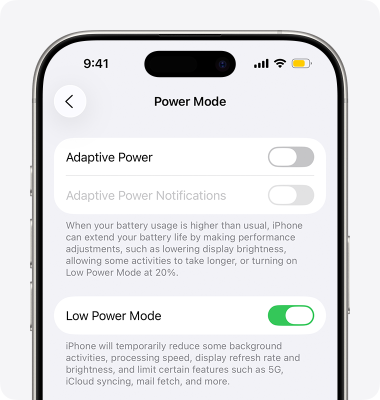 iPhone Low Power Mode