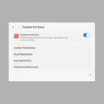 MacOS Parental Controls