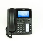 black and gray ip desk phone