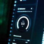 a close up of a clock on a computer screen