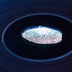 round black and white light