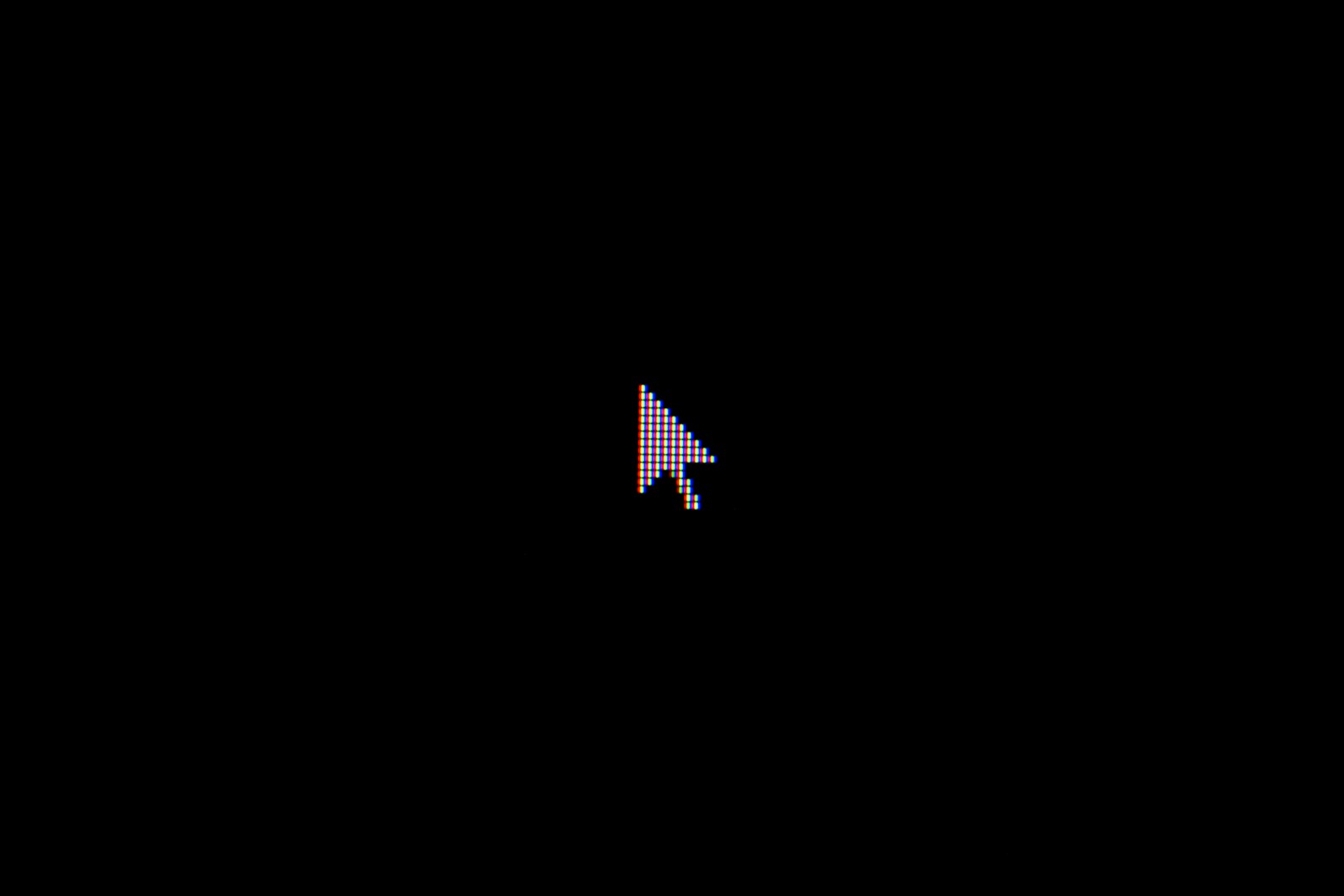 cursor on black background