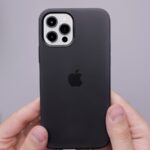 black iphone plus with black case